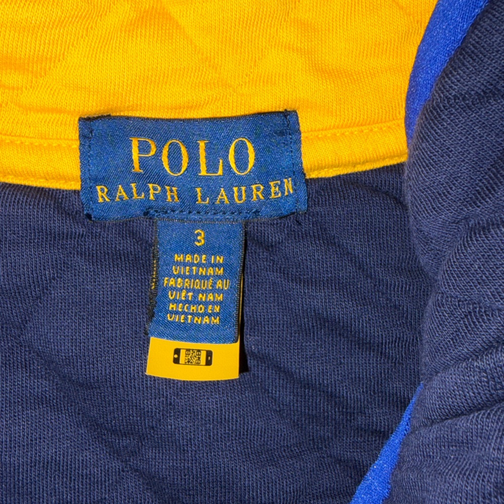 Ralph Lauren Navy and Yellow Quilted Jacket—Size 3T - Picture 2 of 4